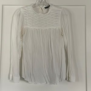 White Beaded Blouse from Zara